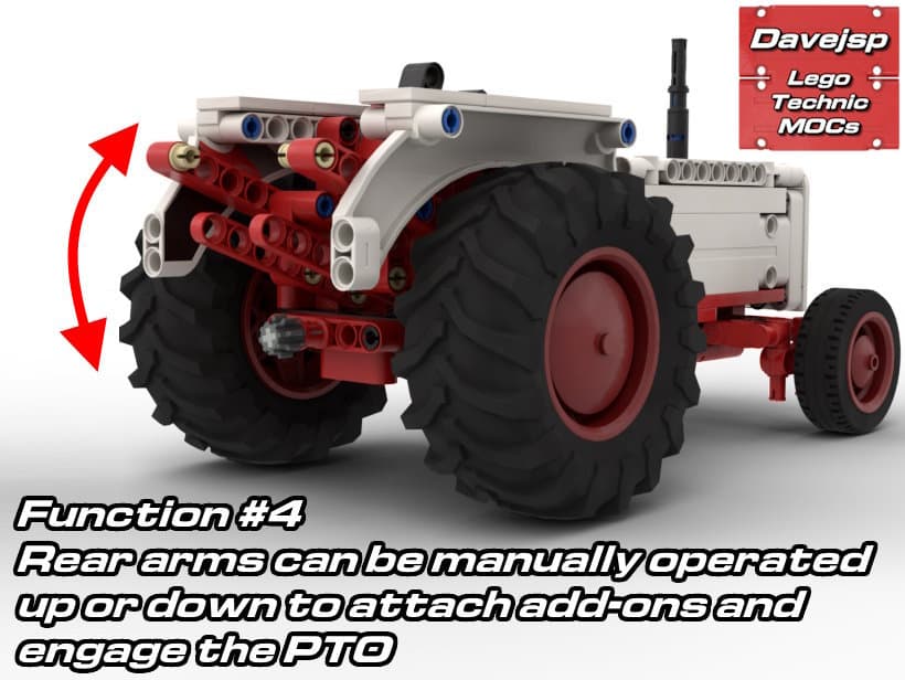 Lego Technic MOC of a David Brown 885 Tractor with instructions