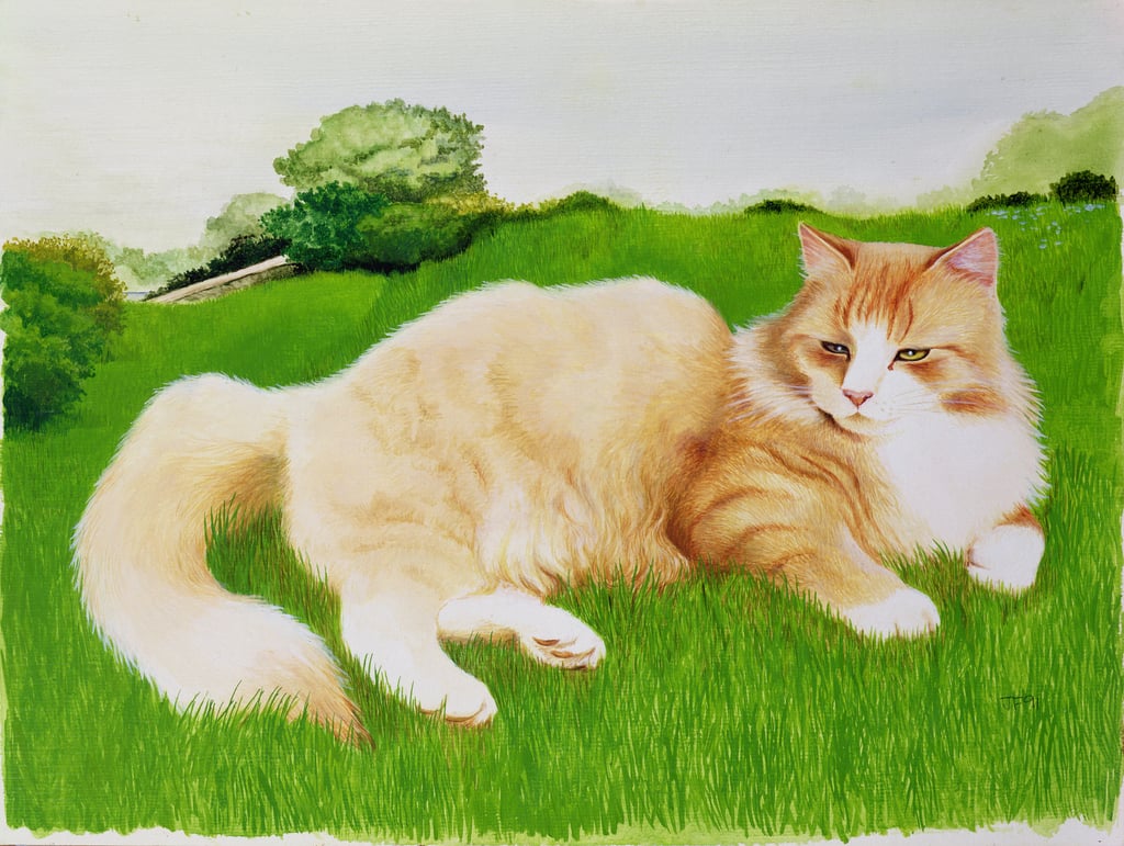 3-Joan-Freestone-Ginger-Cat-in-Field-Meister-Drucke-554655