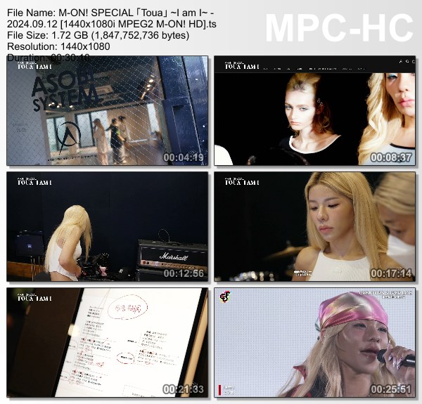 [TV-Variety] Toua – M-ON! SPECIAL “Toua” ~I am I~ (M-ON! 2024.09.12)