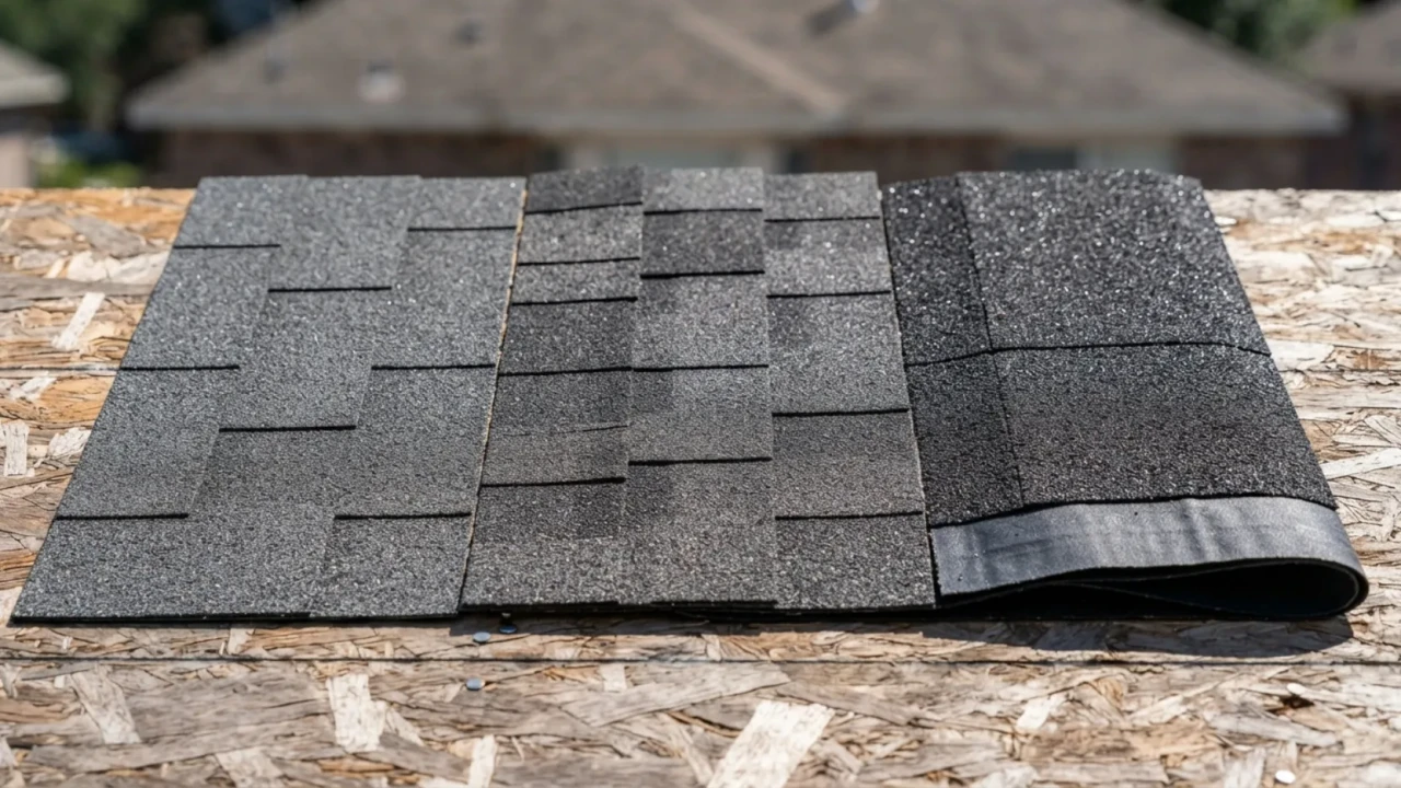 Architectural asphalt shingles vs 3-tab vs impact resistant comparison San Antonio