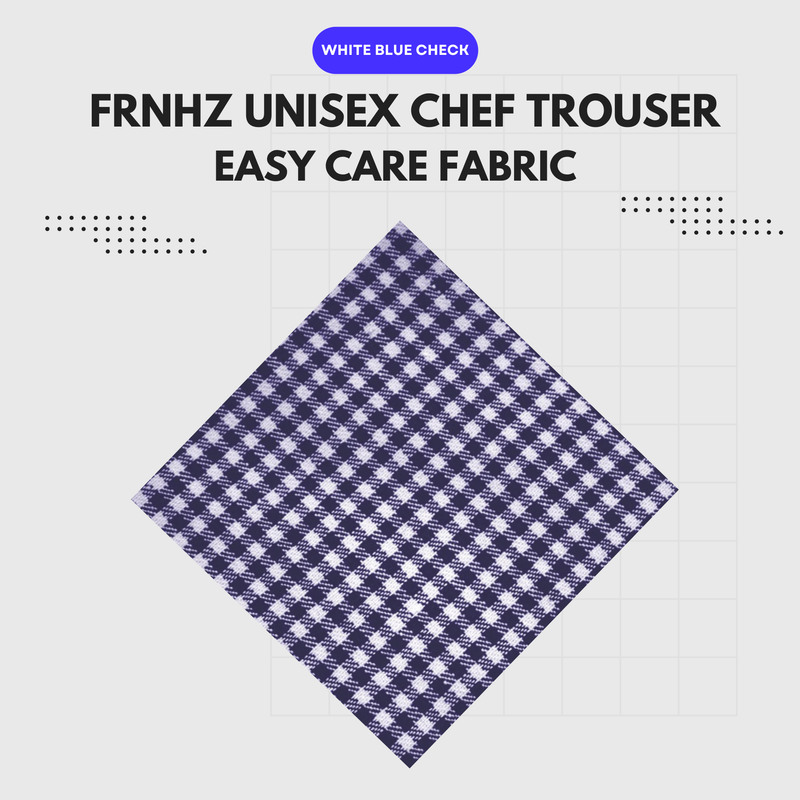 Chef Trouser Blue Check Front