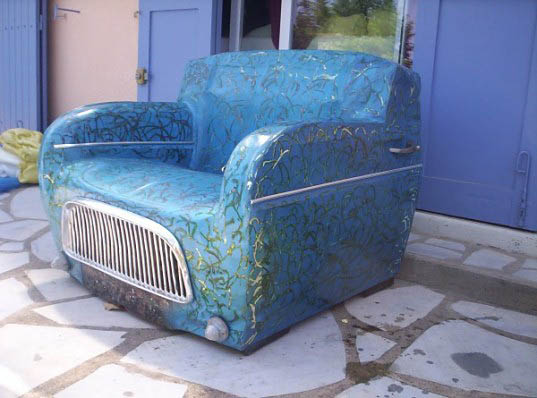 FAUTEUIL 4L BLEU 