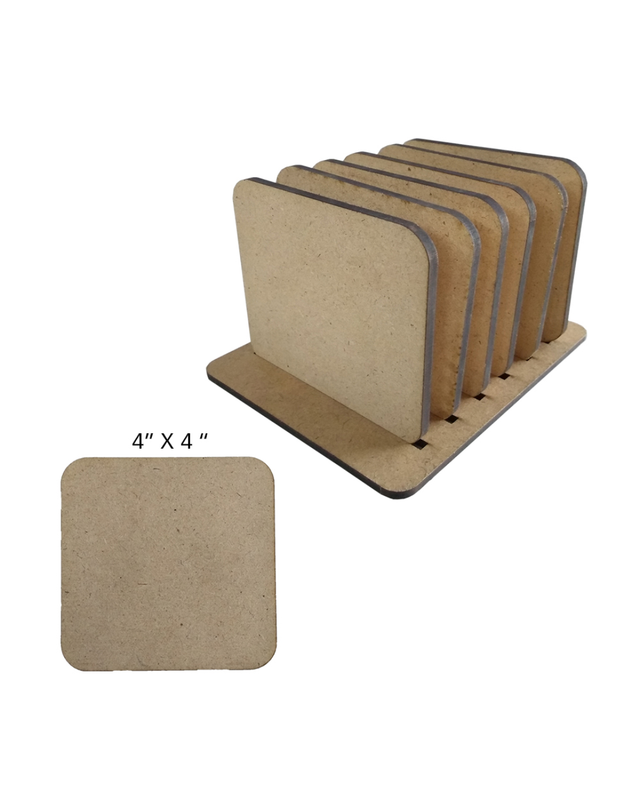 Pop Art on Square Tea Coasters with Stand DIY Kit