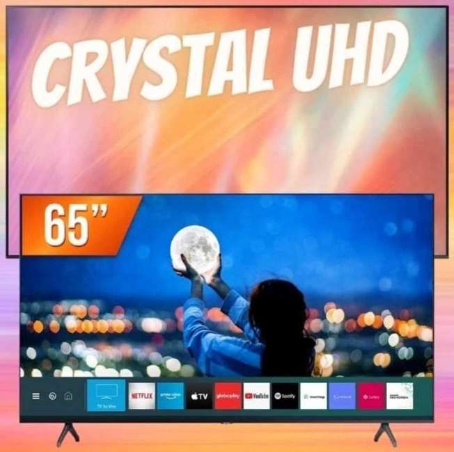 Smart TV Samsung 65″ Processador Crystal 4K BE65C-H PurColor, WiFi 5, Bluetooth 5.2 e Tizen