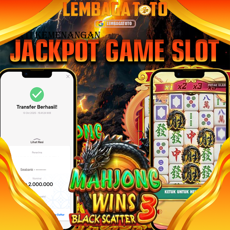 BUKTI JACKPOT 14 OCTOBER LEMBAGATOTO MAHJONG WINS 3 BLACK SCATTER Rp.2.000.000,- LUNAS
