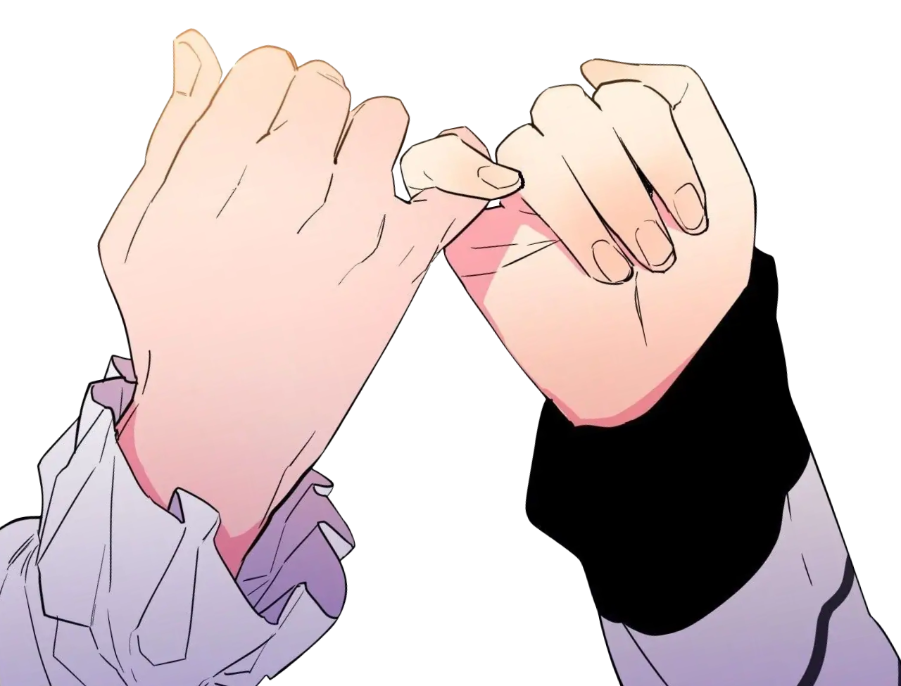 me n gfie pinky promise rendered by meeeee :3