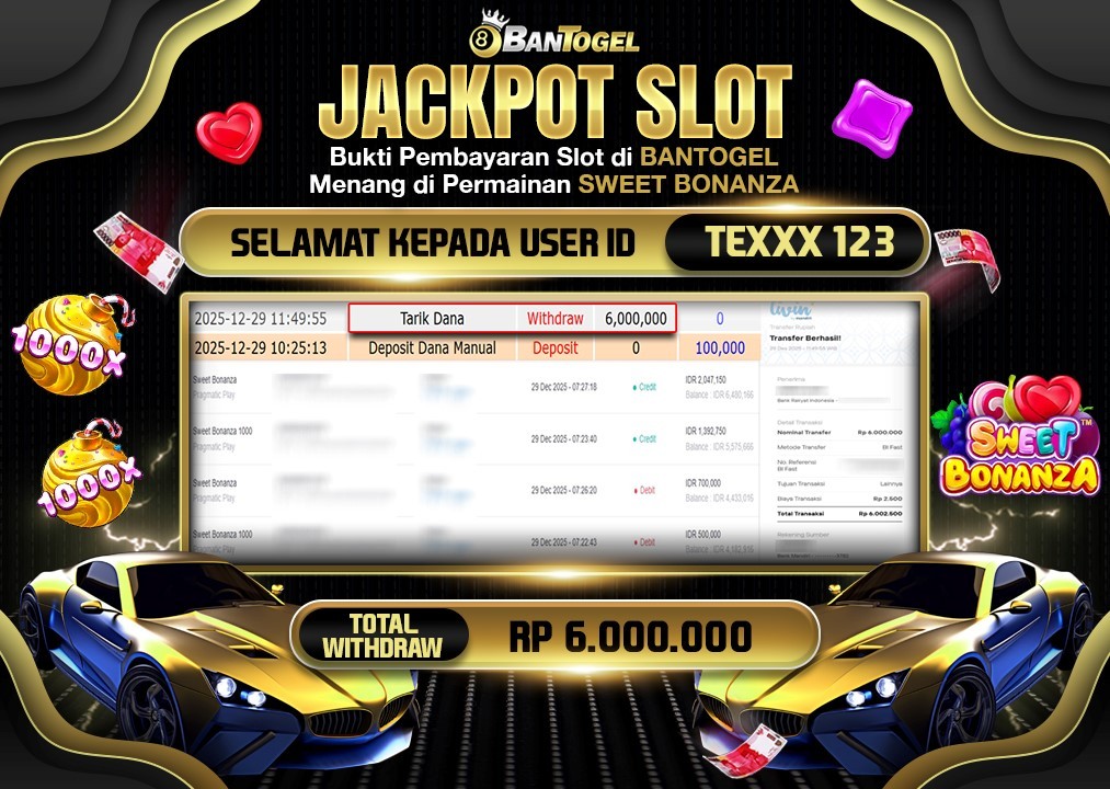 BUKTI JACKPOT LUNAS BANTOGEL