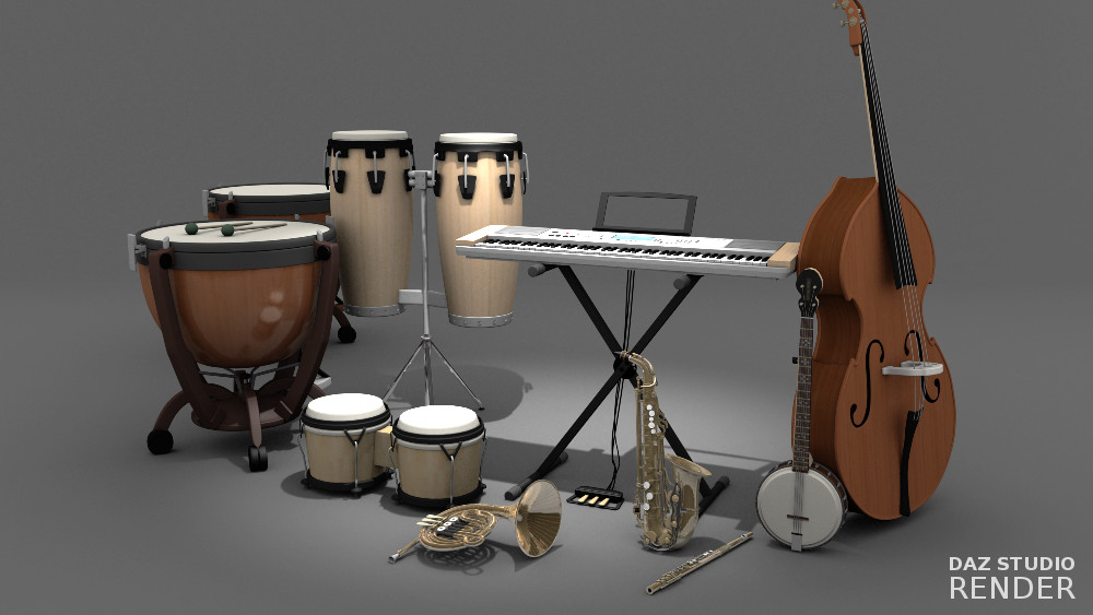 Musical Instruments 2 2022 - Free Daz 3D Models