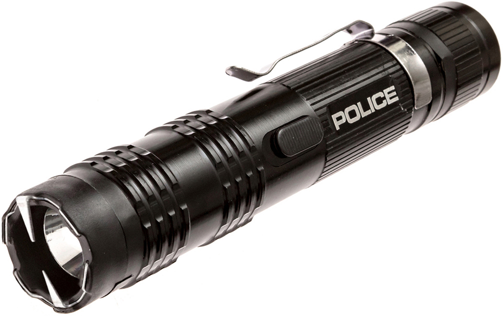 POLICE METAL M12 160 BV Rechargeable Stun Gun LED Flashlight Black eBay