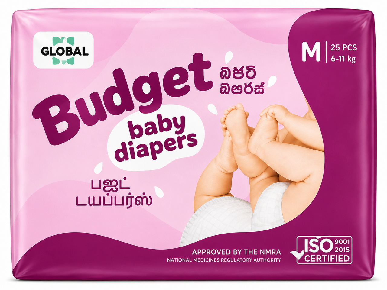 Global Budget (M) 6–11kg 25pcs