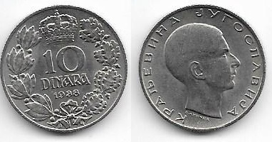 10 Dinara, 1938, Yugoslavia (Petar II) 10-dinara-1938-5-04gr
