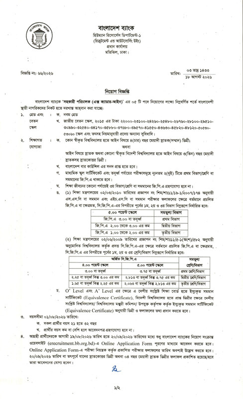 Bangladesh-Bank-Assistant-Director-(Ex-Cadre-Law)-Job-Circular-2026-PDF-1