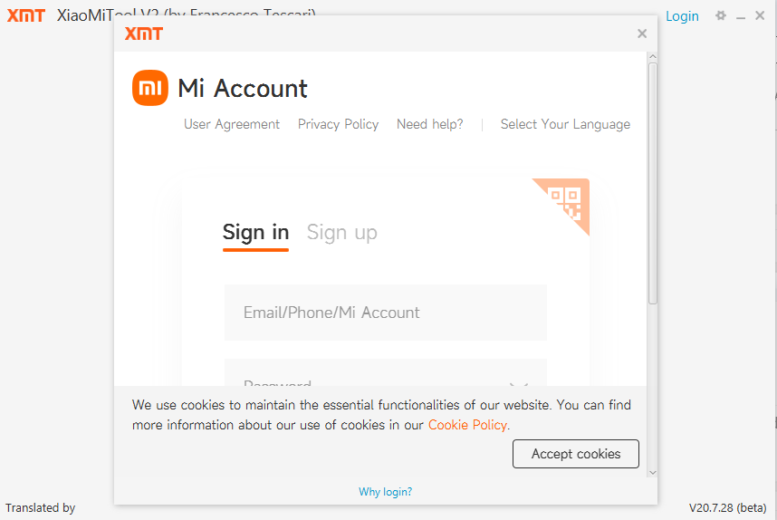 XiaomiToolV2_login