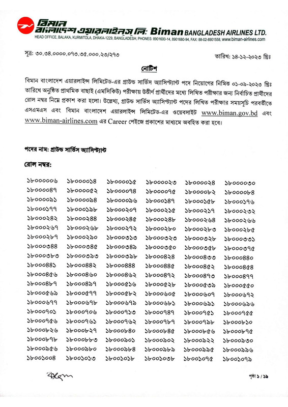 Biman-Bangladesh-Airlines-Ground-Service-Assistant-Exam-Result-2023-PDF-01