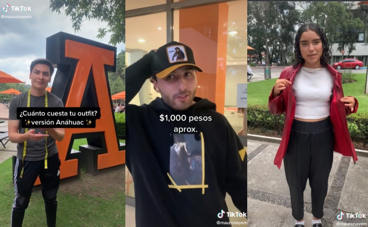 Universitarios presumen sus outfits caros en videos de TikTok