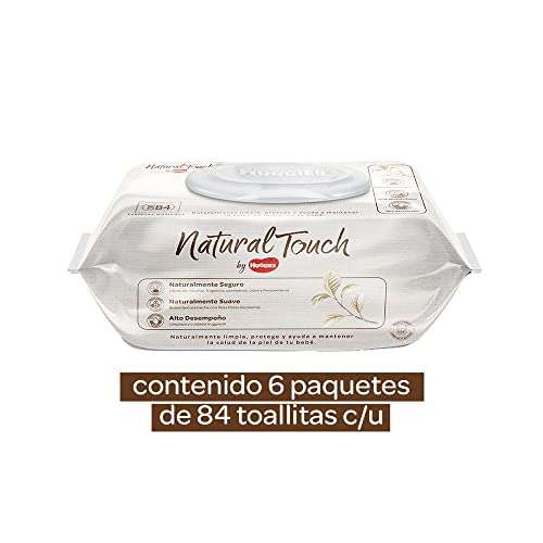 Amazon: Huggies - Toallitas Natural Touch - Hipoalergenicas - Biodegradables - PlantBased - 504 Toallitas - Planea & Ahorra 
