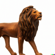 DALL-E-Unrealistic-lion-White-background