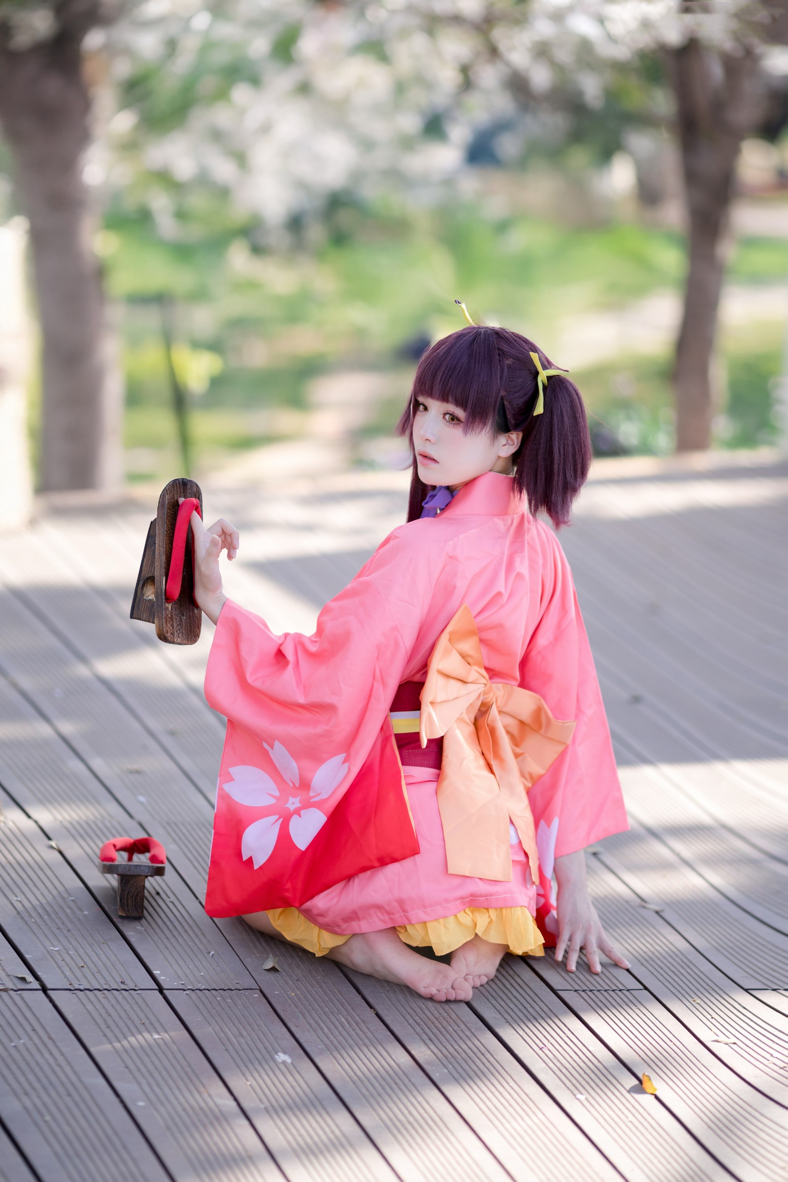 九柒喵 – 甲铁城的卡巴内瑞 无名和服 COS（34P-145M）和风主题高质写真插图1