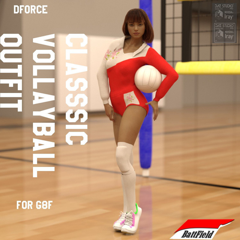 dForce Classic Vollayball Outfit for G8F