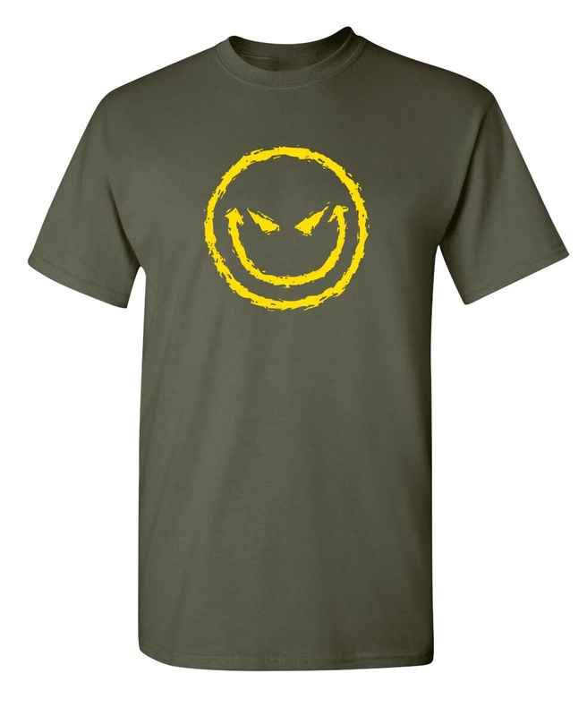 Evil Smile Face Sarcastic Humor Graphic Novelty Funny T Shirt Unisex Graphic product image view 10