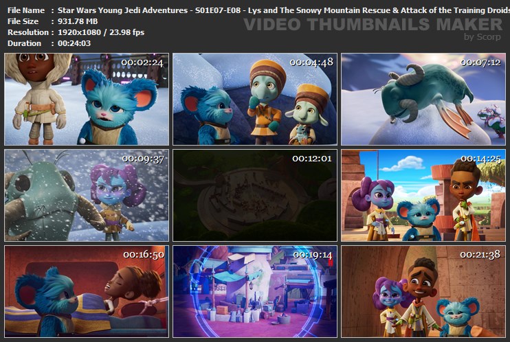 Star Wars Young Jedi Adventures - S01E07-E08 - Lys and The Snowy Mountain Rescue & Attack of the Tra