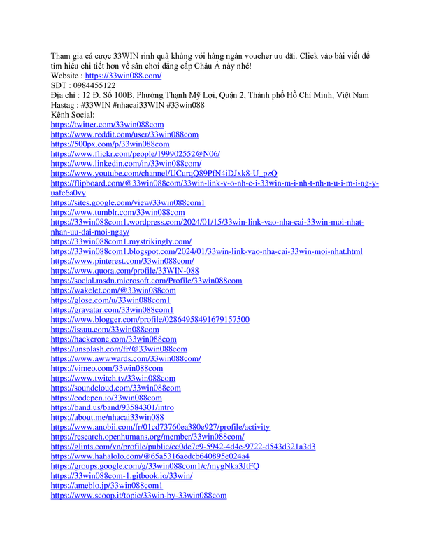 33WIN – Link Vào Nhà Cái 33WIN Mới Nhất Nhận Ưu Đãi Mỗi Ngày