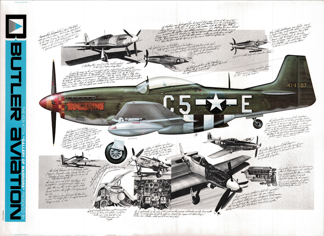 P-51D Mustang - Butler Aviation Poster