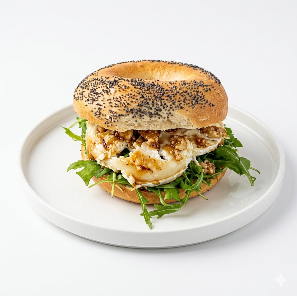 bagel goat cheese honey
