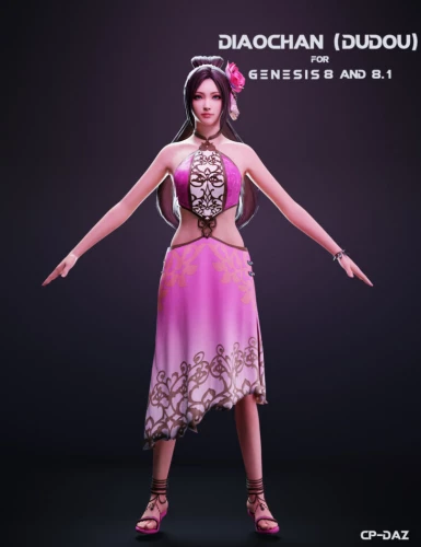Diaochan (Dudou) For Genesis 8 And 8.1 Female Diaochan (Dudou) For Genesis 8 And 8.1 Female