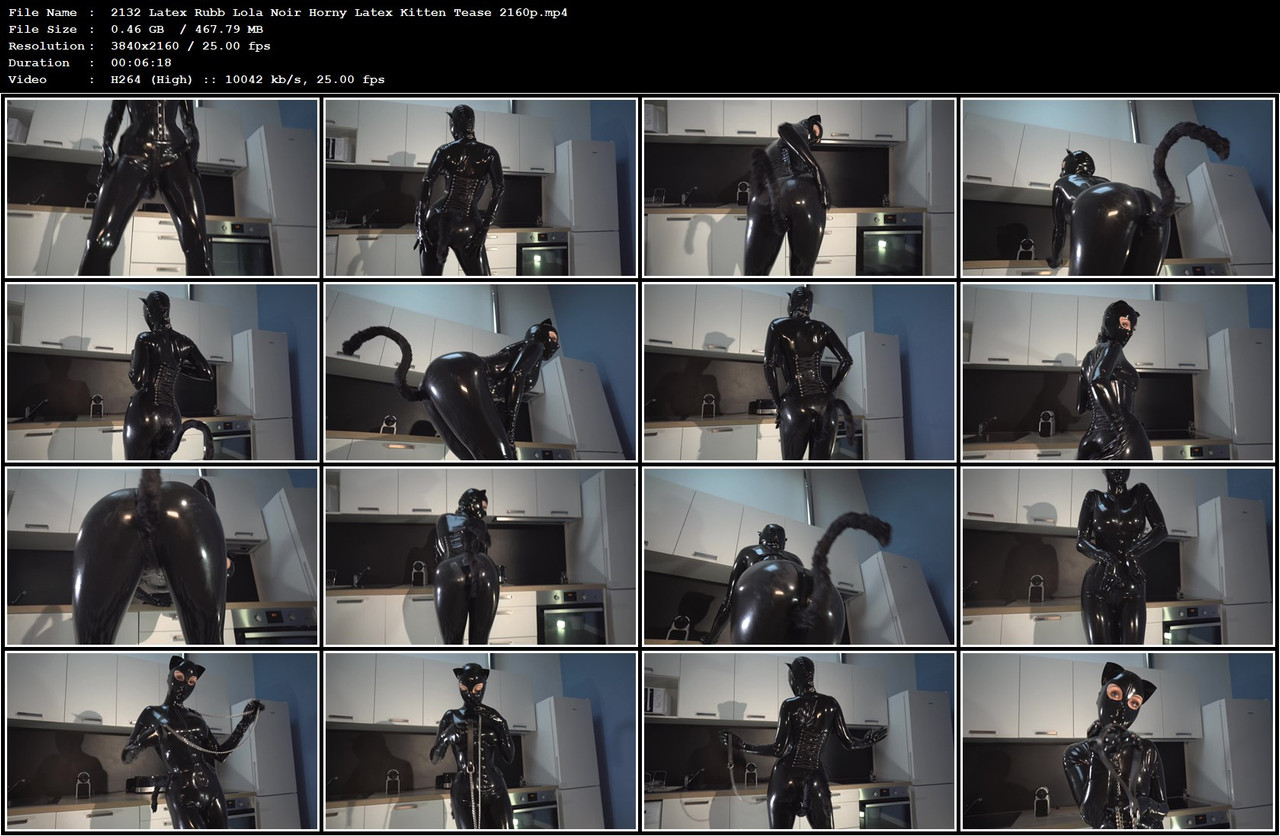 2132 Latex Rubb Lola Noir Horny Latex Kitten Tease 2160p mp4