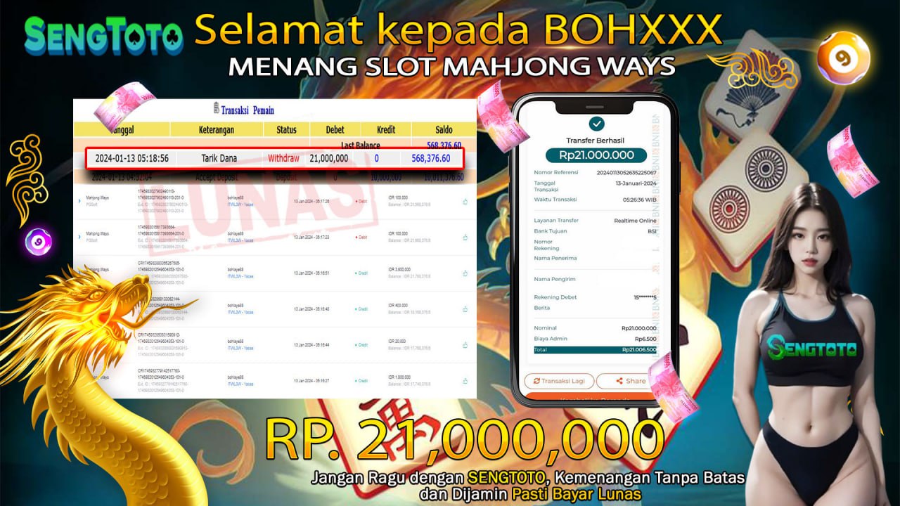 BUKTI PEMBAYARAN SLOT MAHJONG WAYS