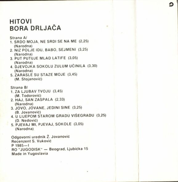 BORA DRLJACA-1985-HITOVI'