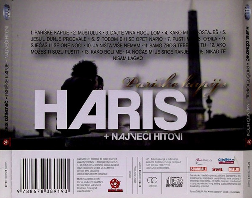 Haris Dzinovic 2011 - Pariske kapije - zadnja