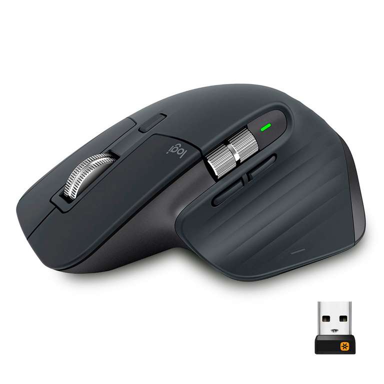 Office Depot: Mouse Inalámbrico Logitech MX Master 3 / Receptor USB / Bluetooth / USB Tipo C / Negro / PC / Laptop / Mac 
