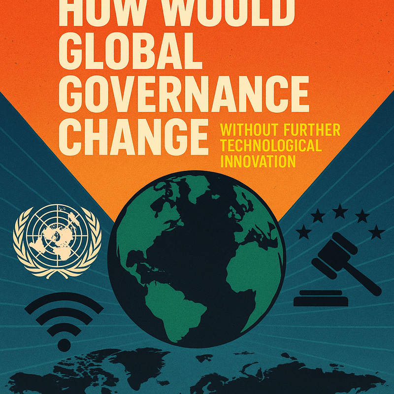 How would global governance change without further technological innovation