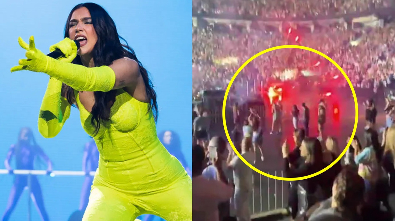 Concierto de Dua Lipa casi acaba en tragedia por pirotecnia prohibida