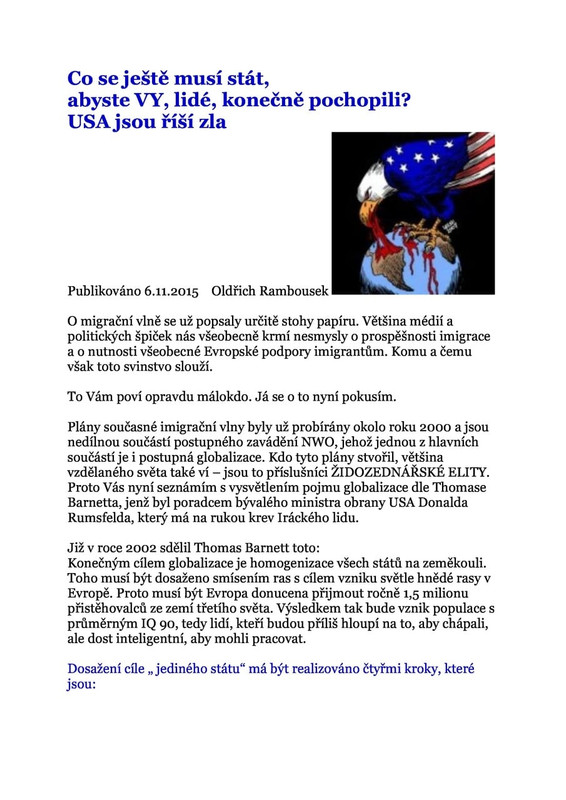 USA jsou risi zla Co se jeste musi stat - Page 1