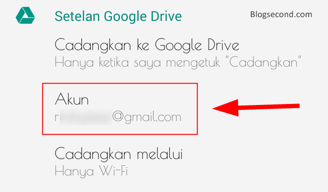 Mencadangkan Chat WhatsApp ke Google Drive
