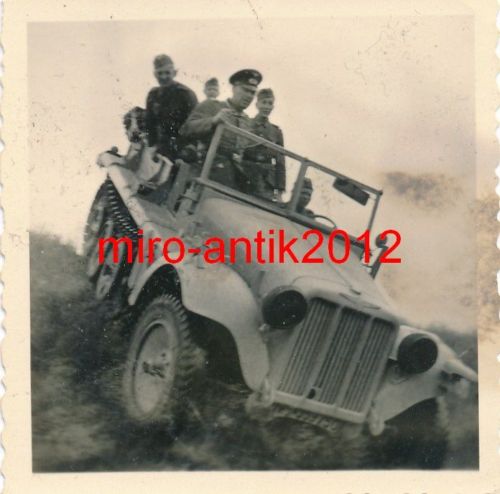 Foto, Wehrmacht, Soldaten, Geländetest, Halbkett