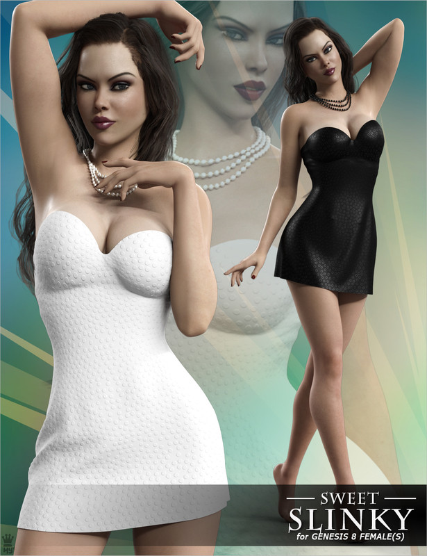 Sweet Slinky Outfit Set For Genesis 8 Females