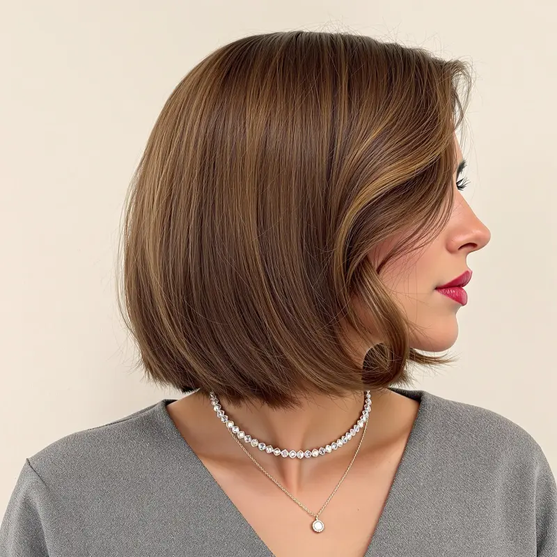 Effortless Elegance: The Eternal Bob - old money brunette hair