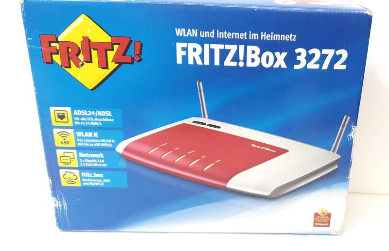 AVM FritzBox 3272 Router Wlan 450M Wifi ADSL2+ Gigabit MediaServer NAS eBay