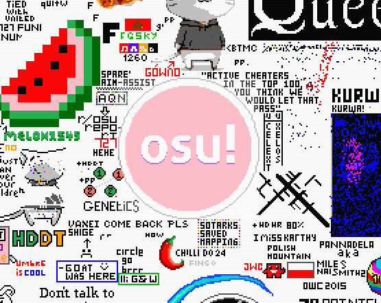 osu! logo on pixelanarchy.online has just been turned into HOW : r