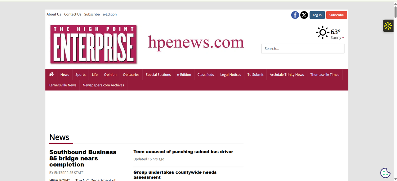 Screenshot of HPENews.com