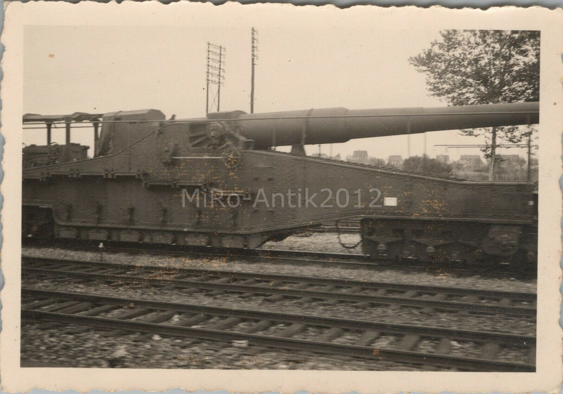 Foto, 6.Artl.Regt.33, schweres Eisenbahngeschütz bei Belfort France.