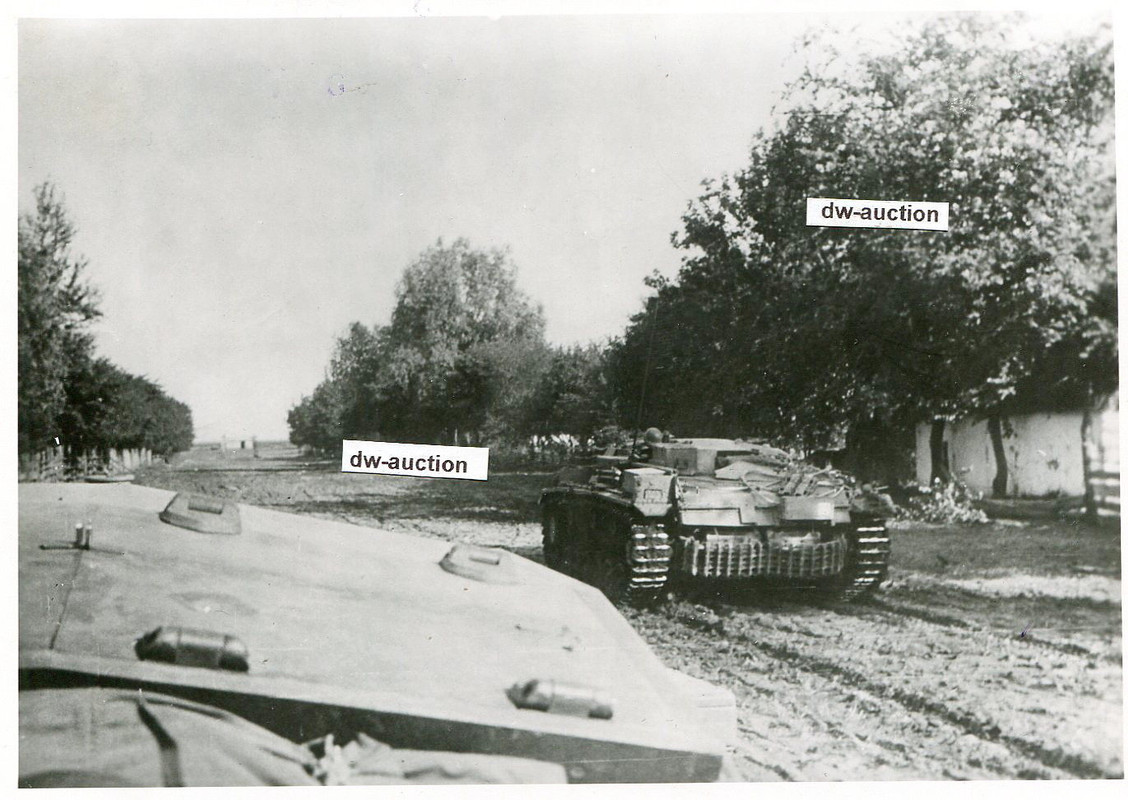 Sturmgeschütz mit Kennung auf Vormarsch