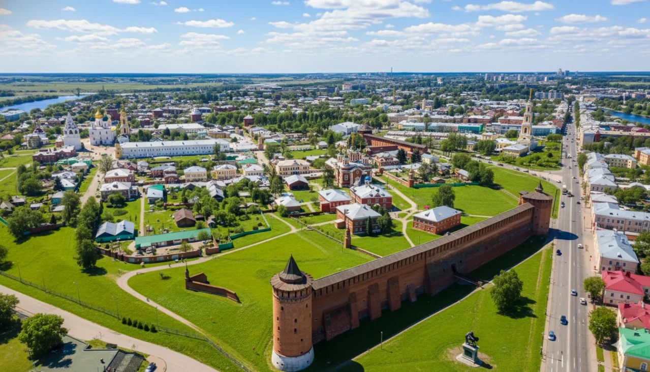 Коломенский посад с высоты птичьего полета