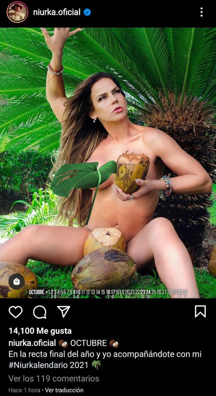 Niurka filtra foto de su sexy calendario en redes sociales