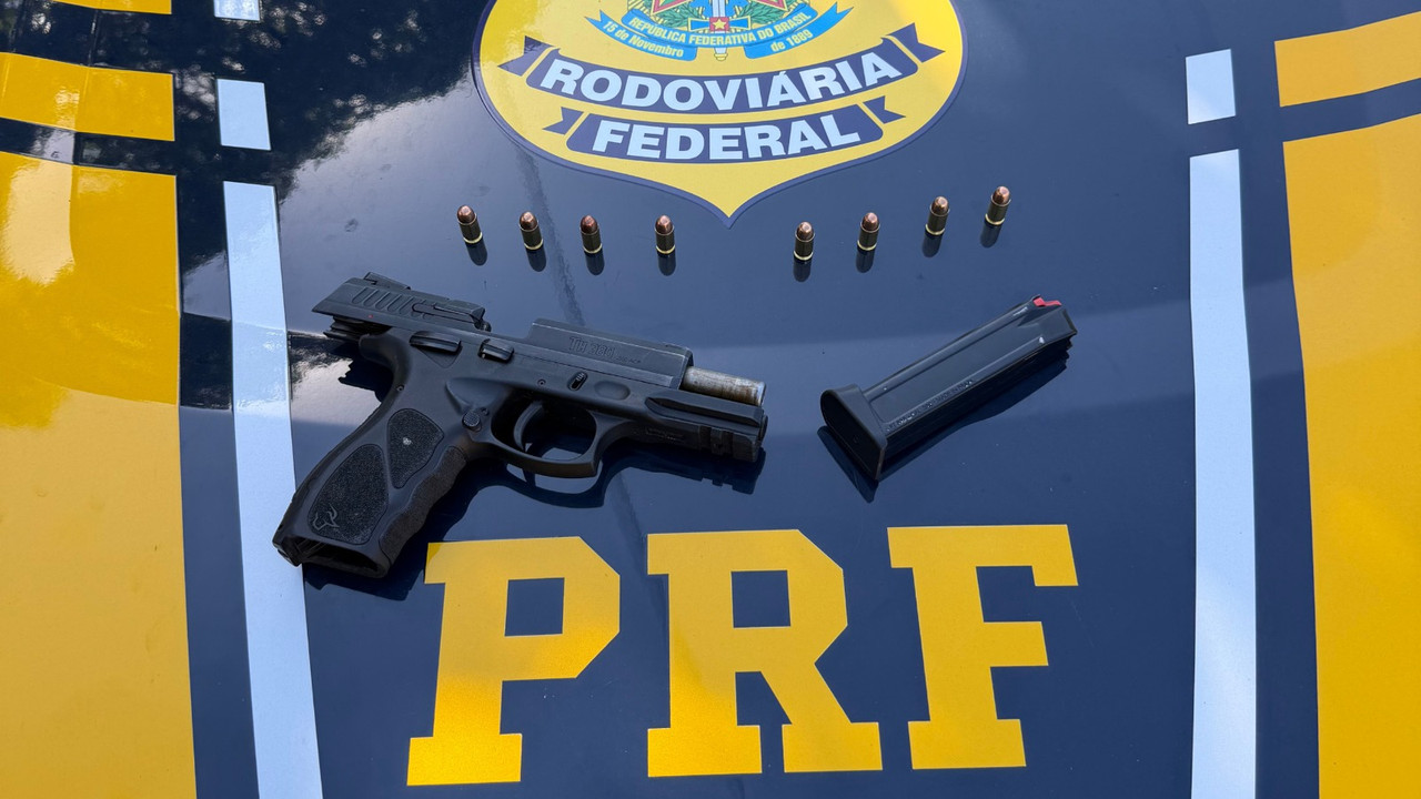 PRF prende motorista por porte ilegal de arma de fogo na BR-153, em Paraíso do Tocantins