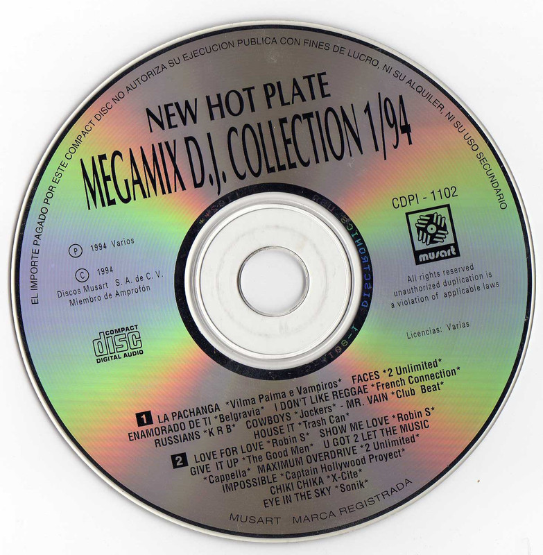 29/11/2023 - Various – New Hot Plate Megamix - D.J. Collection 1 (CD, Compilation, Mixed)(Musart – CDPI-1102, Musart – 1102)  1994   (320) 3CD